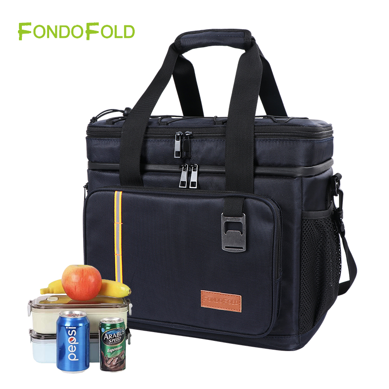 Large Cooler Bag Collapsible 30 Can Insulated Bags Leakproof Lunch Cooler Tote